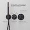 Kibi Circular 2 Function Thermostatic Shower System With Rough In Valve- Matte Black KSF410MB - alternate 5